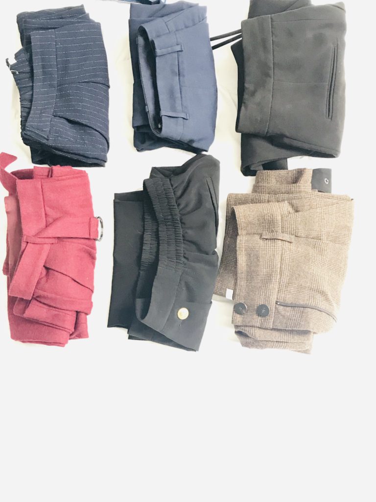 désencombrer ma garde-robe les pantalons